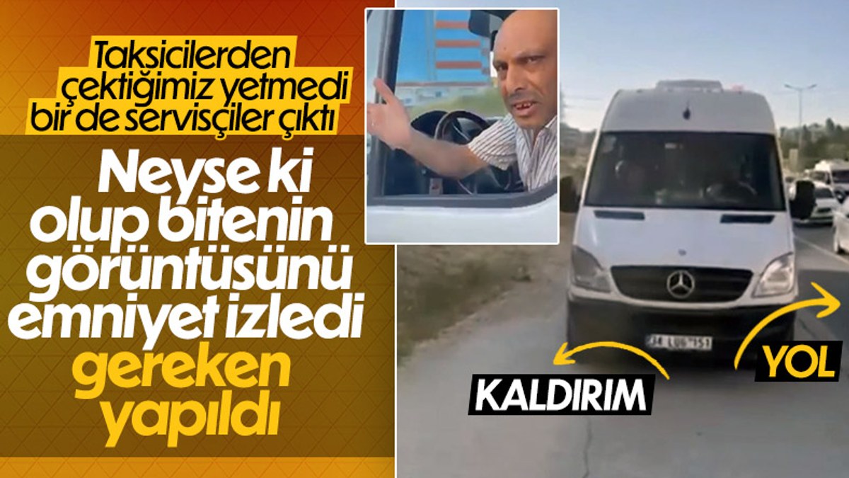 İstanbul'da kaldırımda araç kullanan şoföre ceza