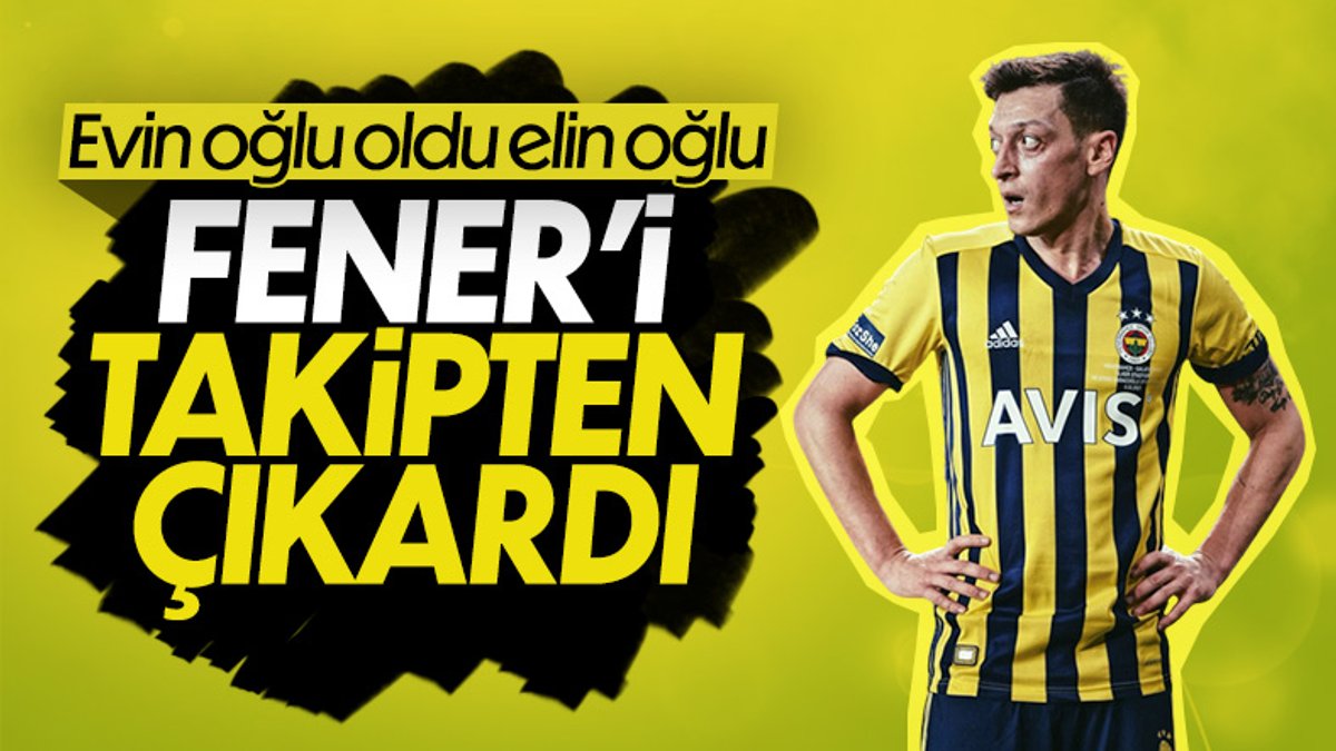 Mesut Özil, Fenerbahçe'yi sosyal medyada takipten çıkardı