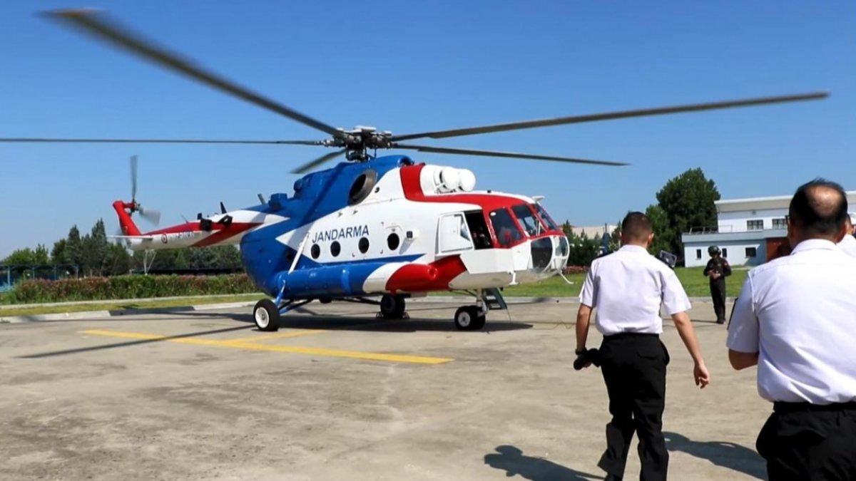 Bursa'da orman yangınlarına karşı helikopterli denetim