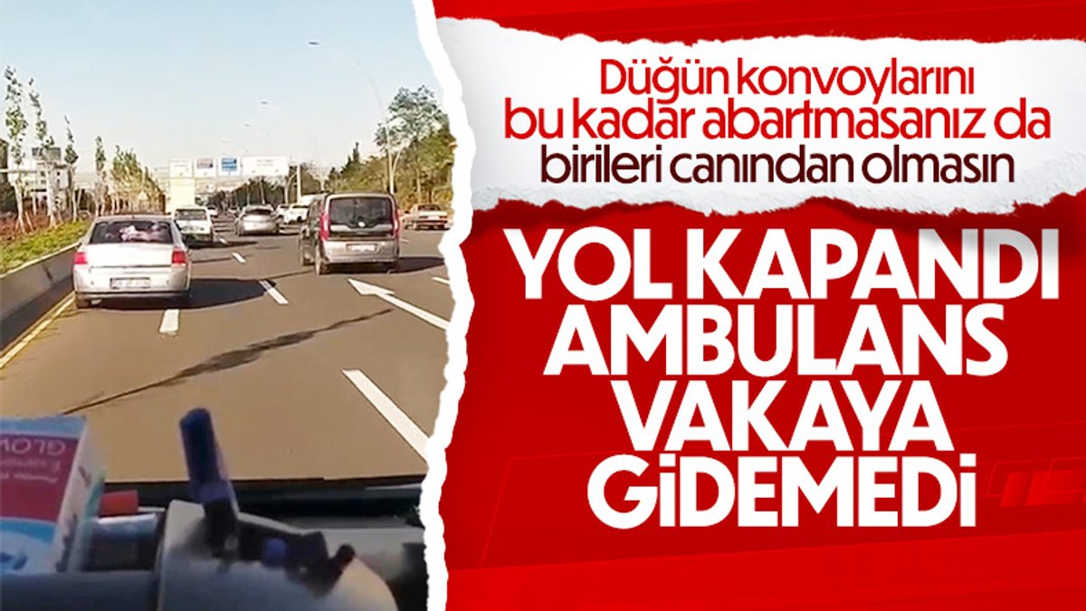 Ankara’da düğün konvoyu, vakaya giden ambulansa geçit vermedi