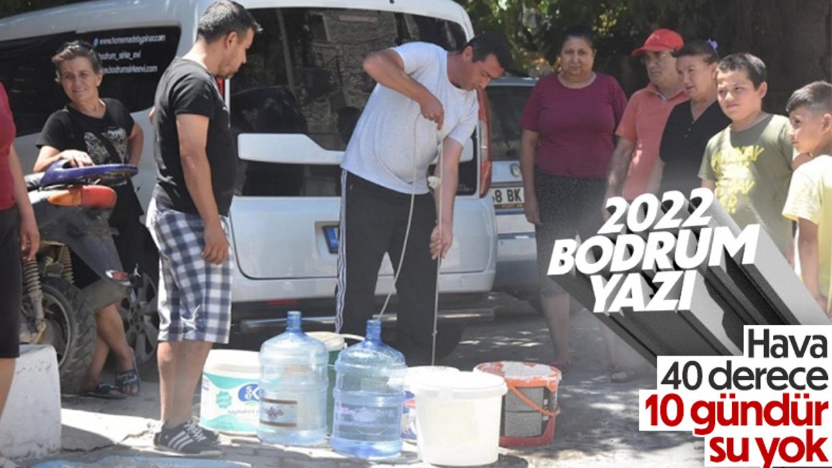 Bodrum'da vatandaşların belediyeye su isyanı