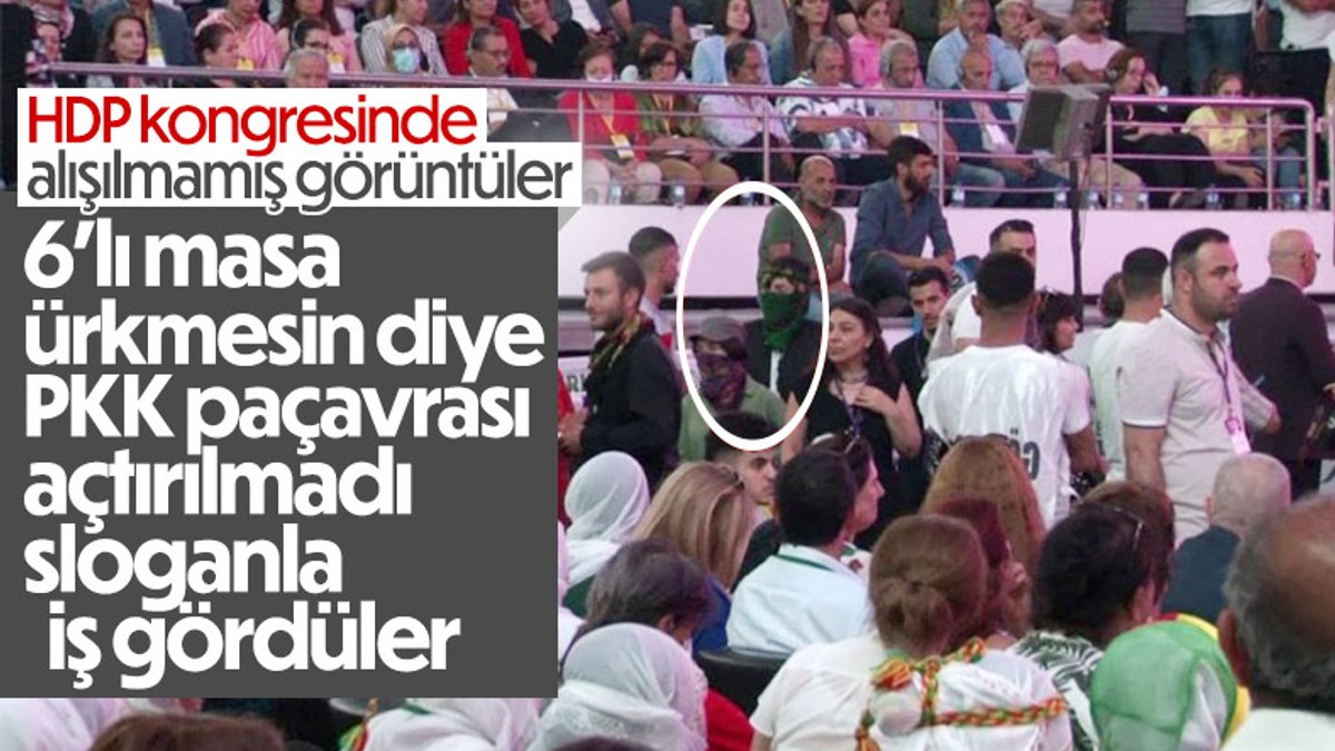 HDP kongresinde PKK elebaşı Abdullah Öcalan sloganları