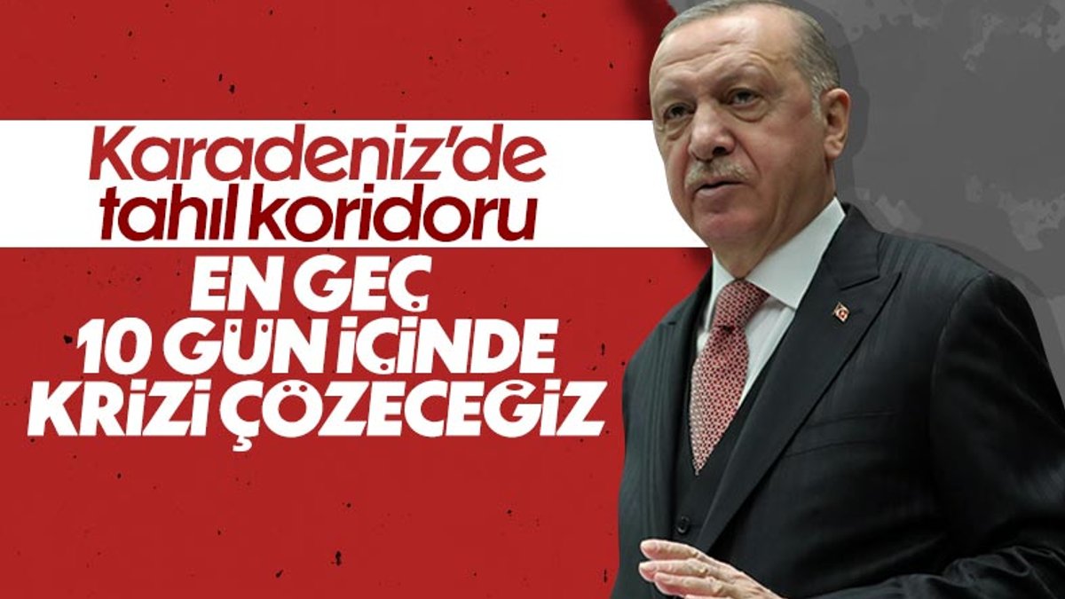 Cumhurbaşkanı Erdoğan, Karadeniz tahıl koridoruyla ilgili konuştu