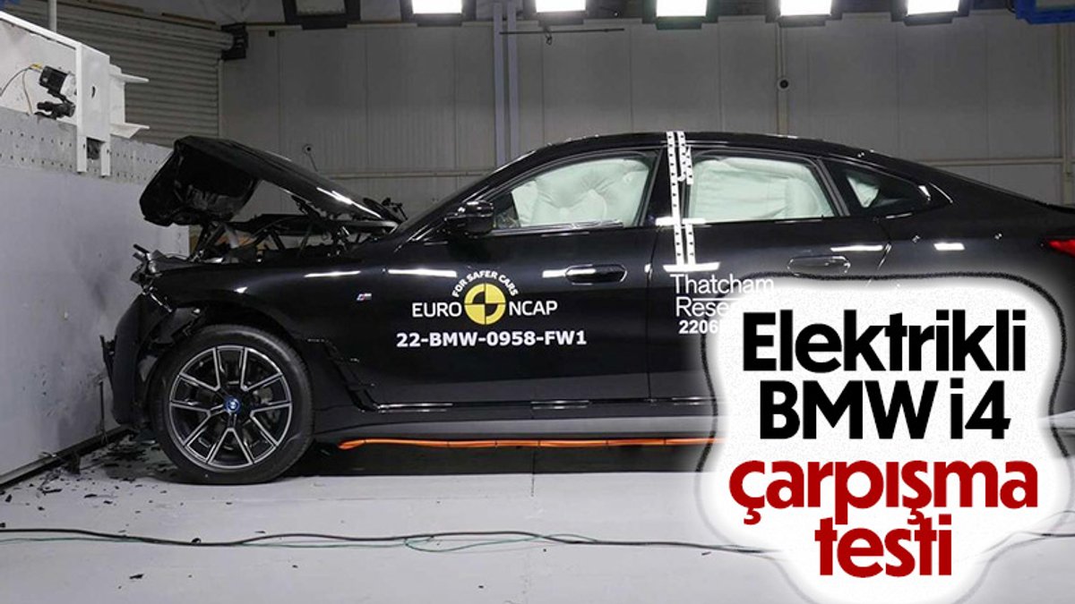 Türkiye'de de satılan elektrikli BMW i4 çarpışma testi
