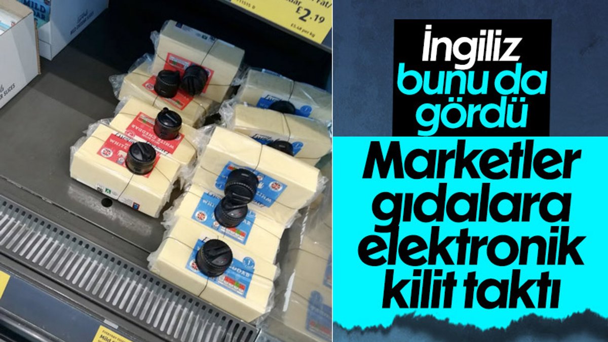 İngiltere'de marketlerde bazı gıdalara elektronik kilit takıldı