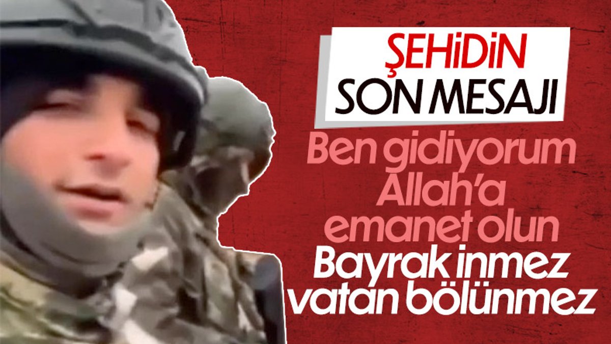 Şehit Serhat Bal'ın operasyon öncesi son videosu