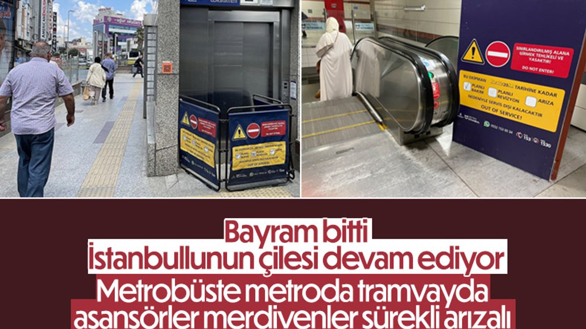 İstanbul'da arızalanan asansör ve yürüyen merdivenler vatandaşı bezdirdi