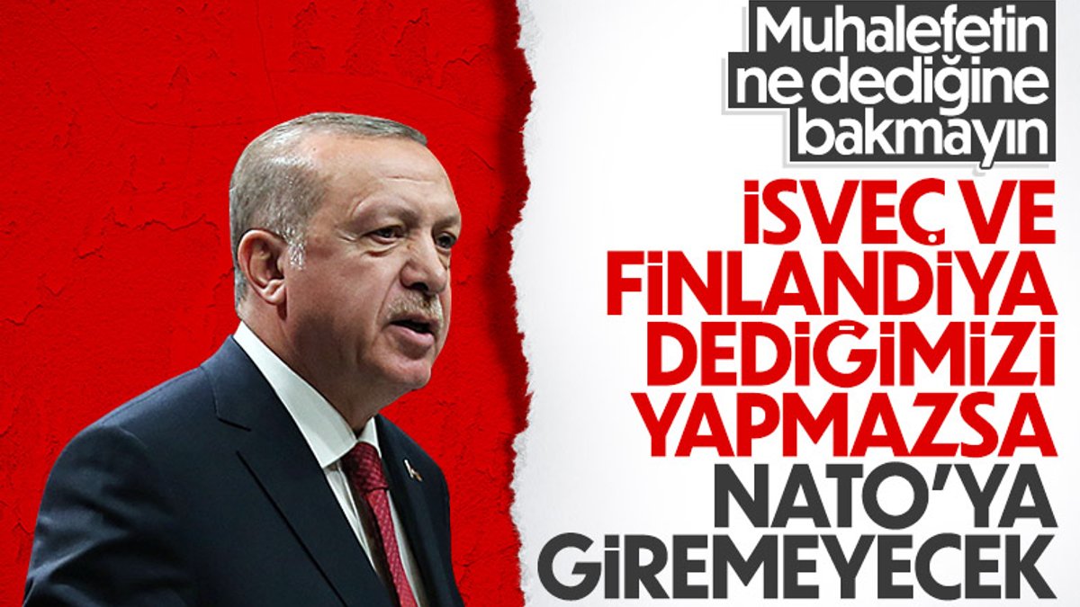 Cumhurbaşkanı Erdoğan'dan İsveç ve Finlandiya'ya NATO uyarısı