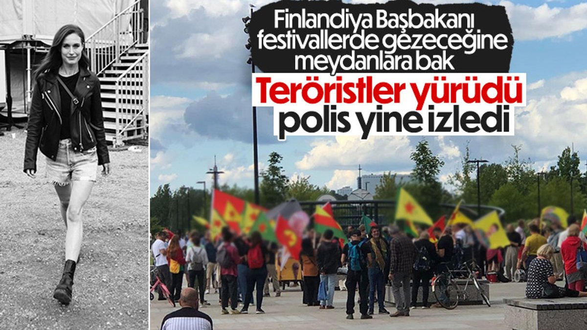 Finlandiya'da terör örgütü PKK yandaşları gösteri düzenledi