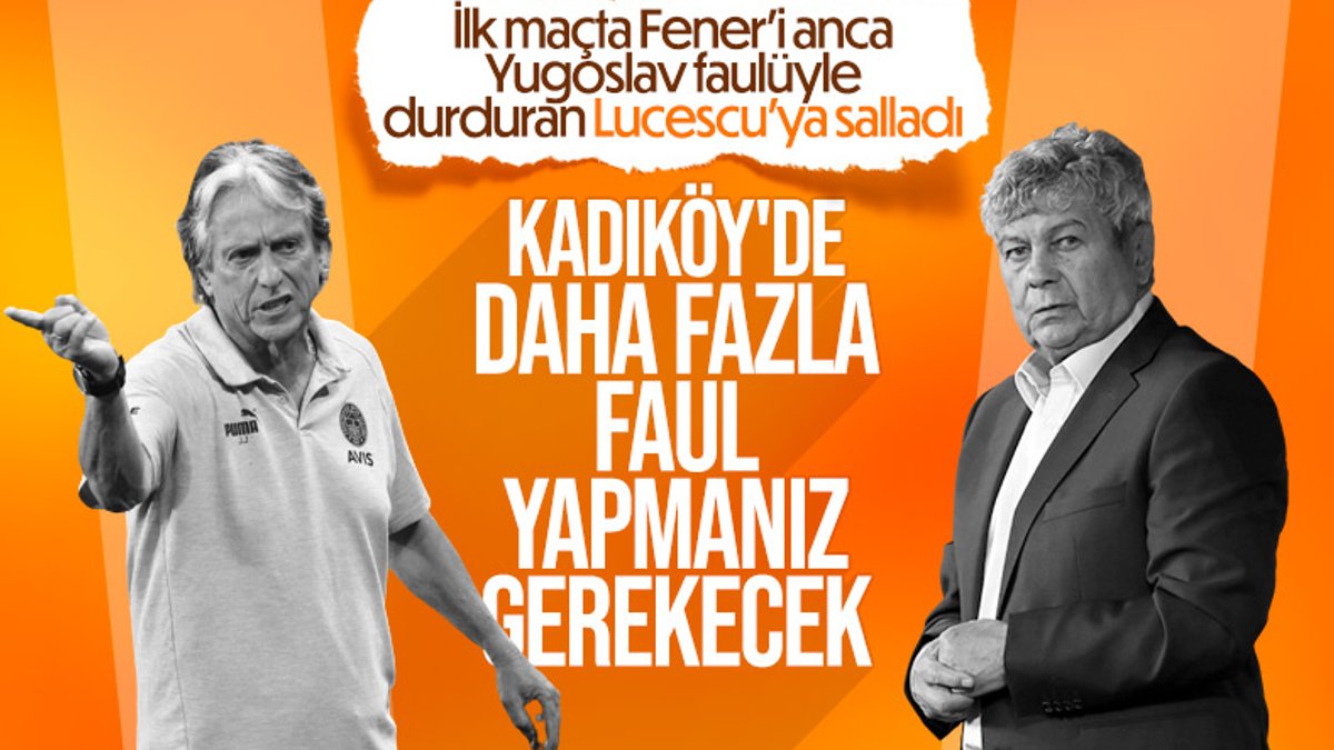 Jorge Jesus'tan Lucescu'ya gönderme