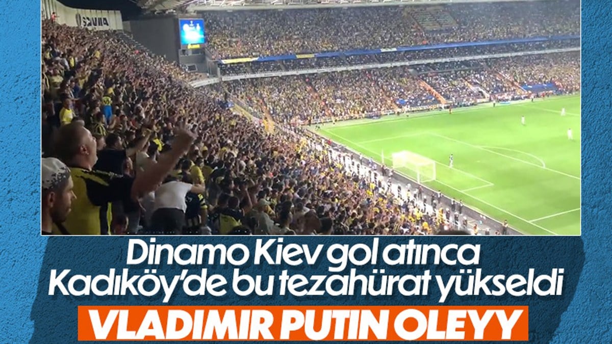 Dinamo Kiev'in golü sonrası Fenerbahçe taraftarından 'Vladimir Putin' tezahüratı