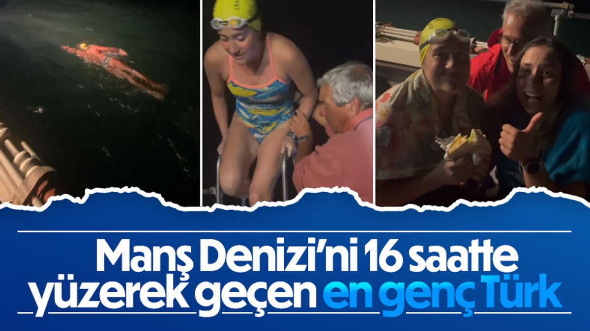 Aysu Türkoğlu, Manş Denizi'ni 16 saatte yüzerek rekor kırdı