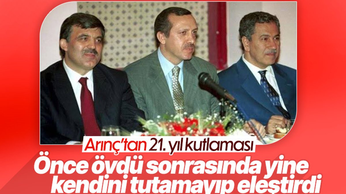 Bülent Arınç'tan AK Parti'nin kuruluş yıl dönümüne özel paylaşım
