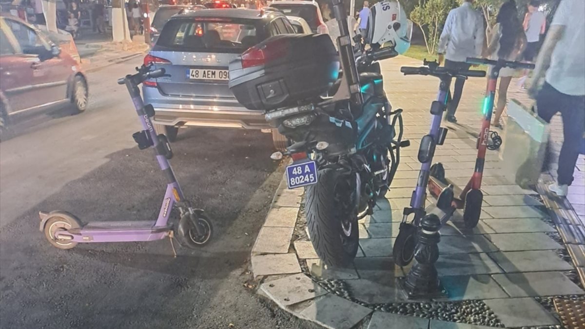 Bodrum'da elektrikli scooter denetimi: 17 bin TL ceza kesildi