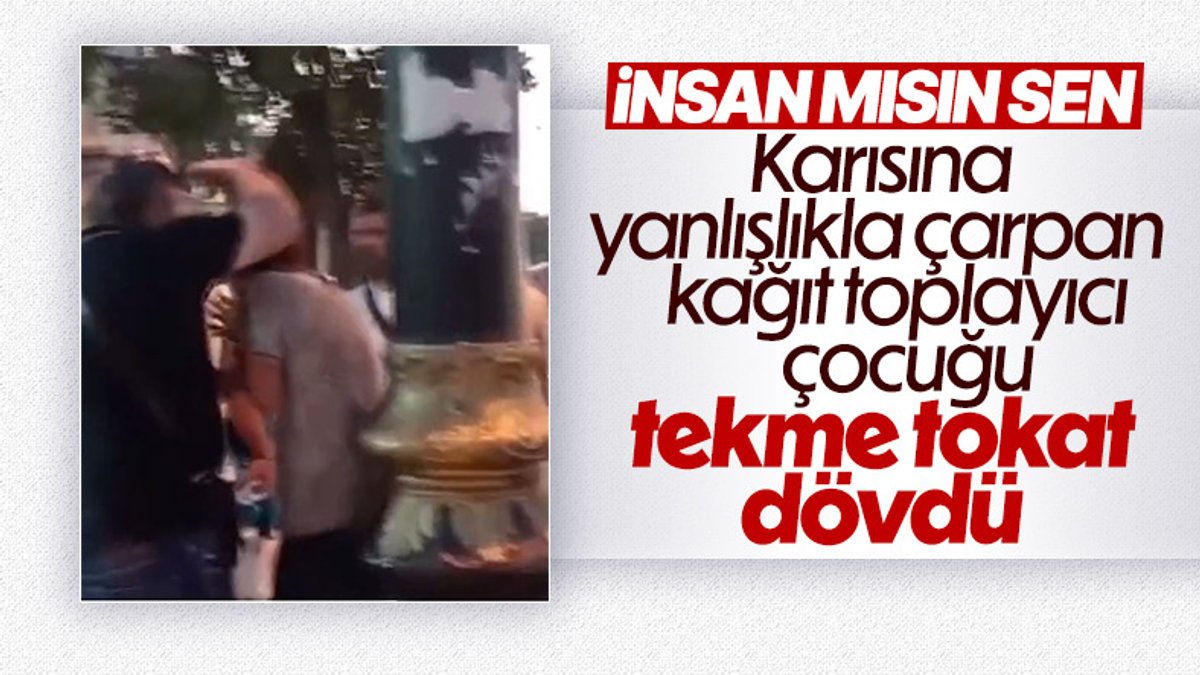 İstanbul'da bir adam karısına çarpan kağıt toplayıcısı genci dövdü