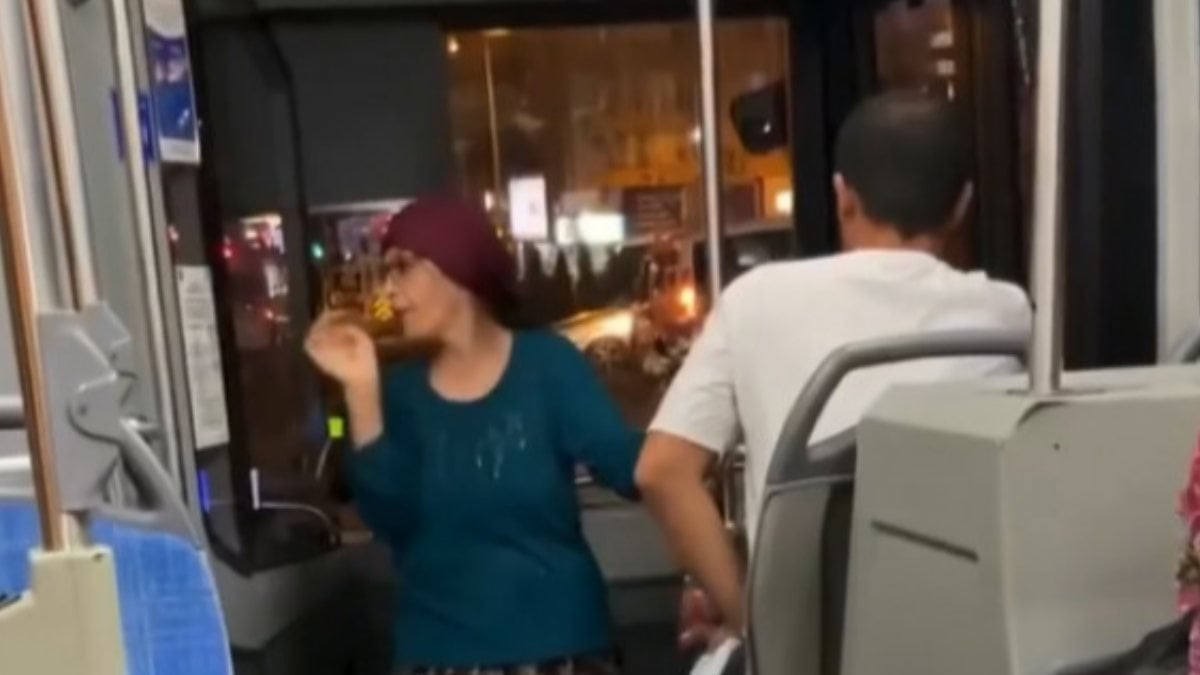 Diyarbakır'da, otobüste kedi dolu çuvalla yolculuk yapan kadına tepki
