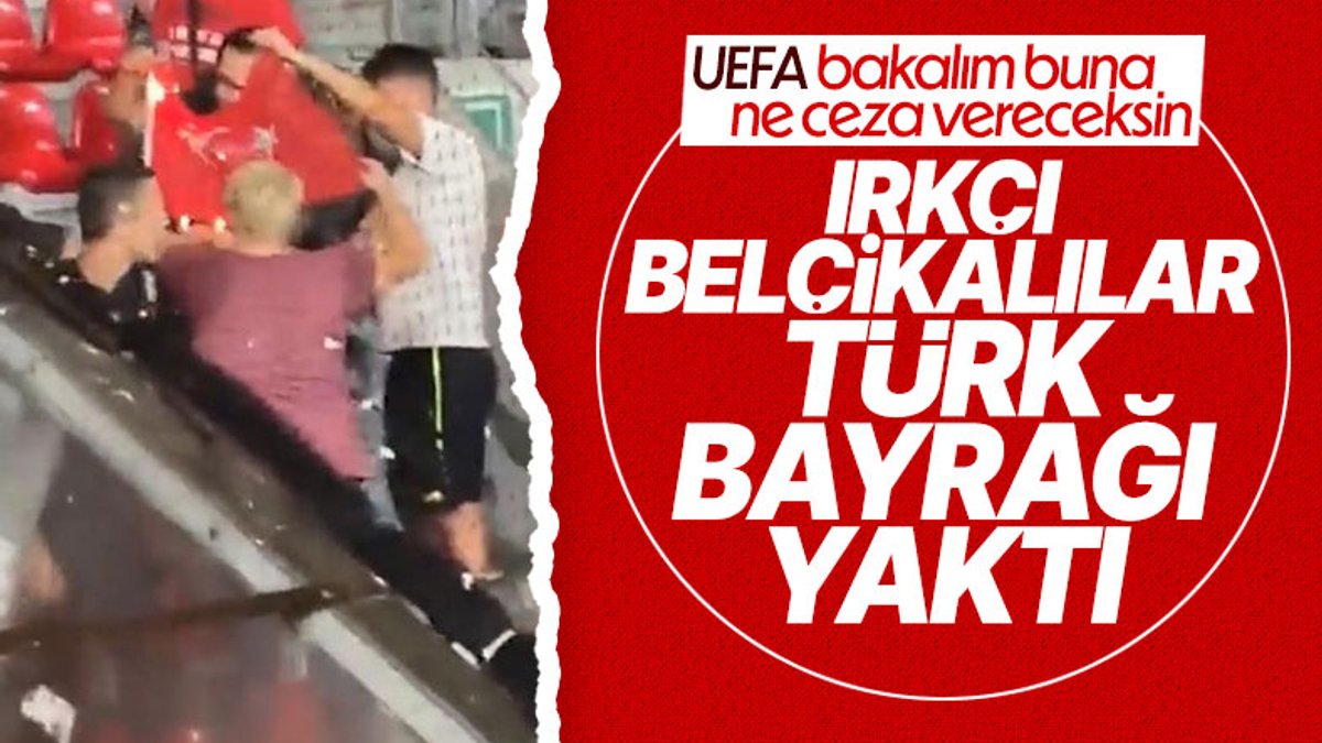 Belçikalı ırkçı Taraftarlar Türk Bayrağı Yaktı 6844