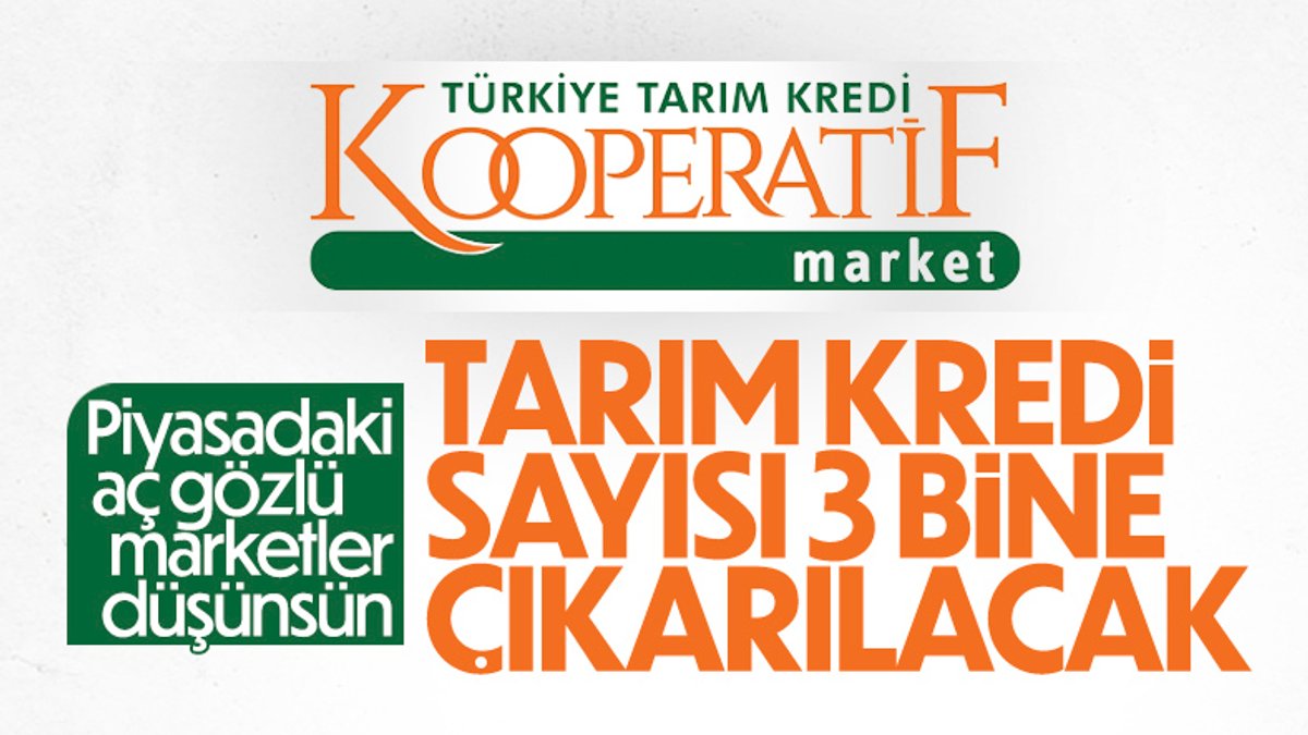 Cumhurbaşkanı Erdoğan: Tarım Kredi Kooperatifi market sayısını 3 bine çıkaracağız
