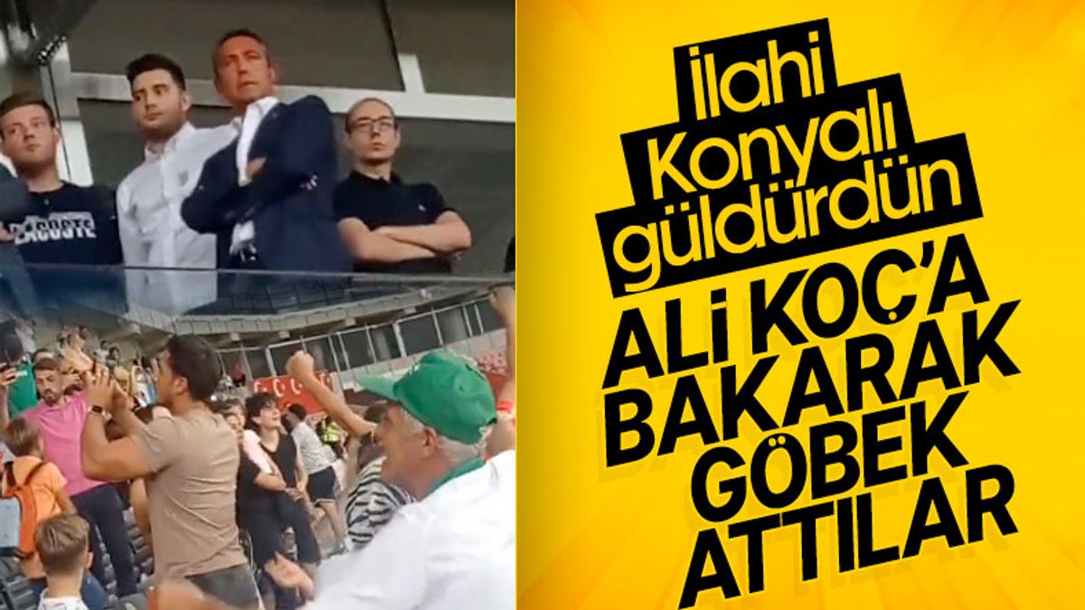Konyaspor taraftarı Ali Koç'a bakarak dans etti
