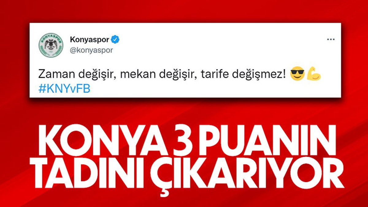 Konyaspor'dan Fenerbahçe'ye gönderme