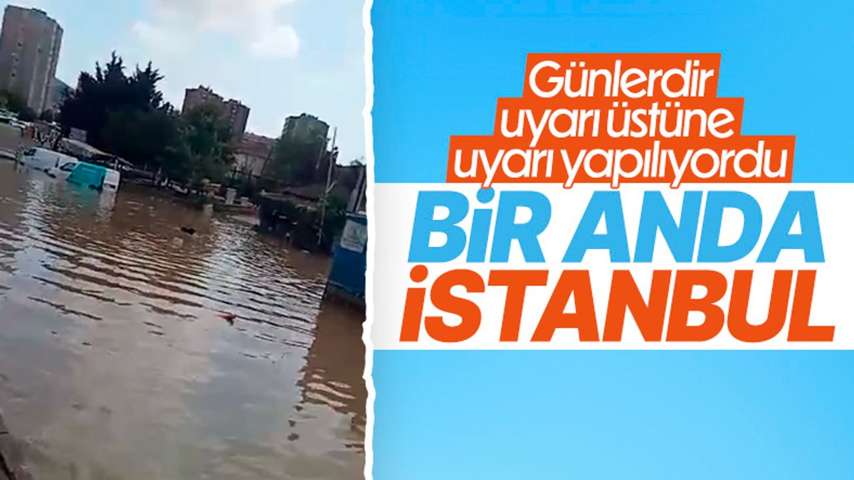 İstanbul'da şiddetli yağmur su baskınlarına neden oldu