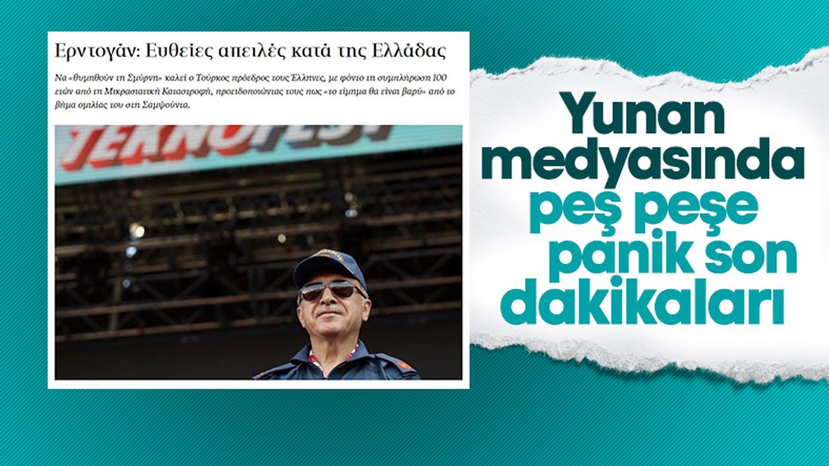 Cumhurbaşkanı Erdoğan'ın İzmir hatırlatması Yunan basınında