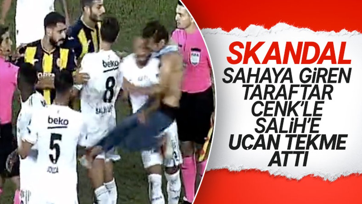 Ankaragücü taraftarı Beşiktaşlı futbolculara saldırdı