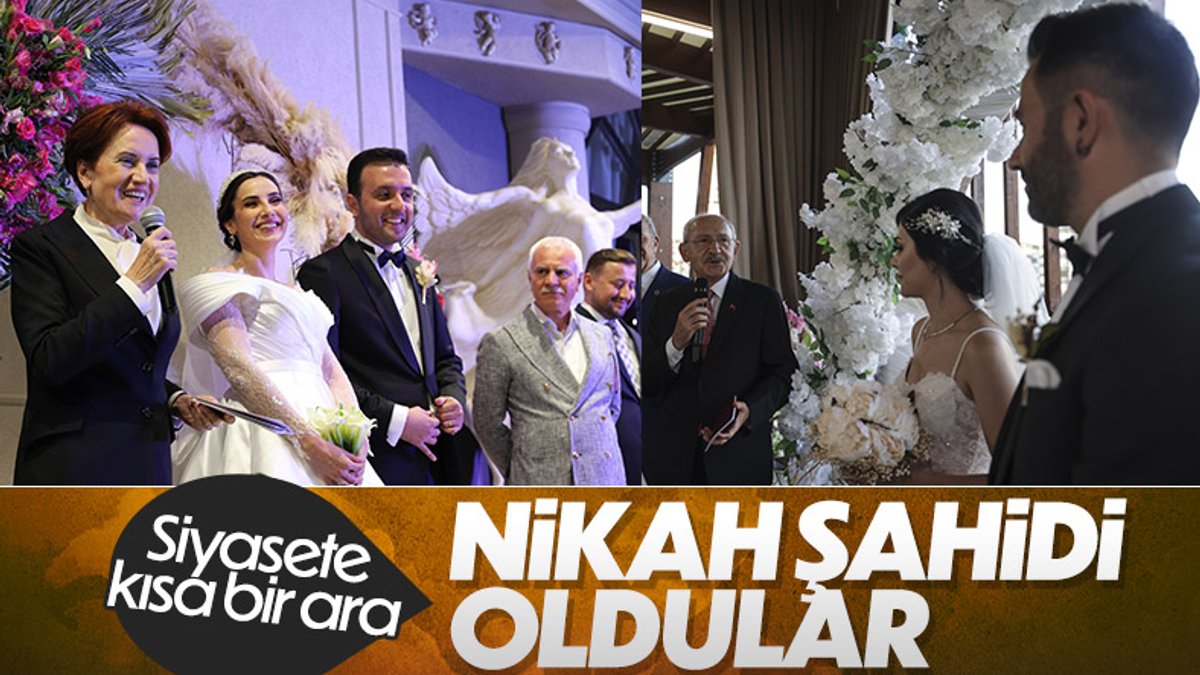 Kemal Kılıçdaroğlu ile Meral Akşener nikah şahidi oldu