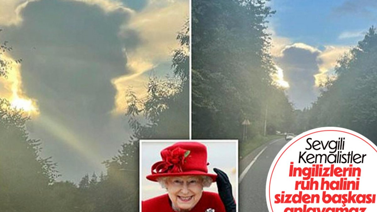 İngilizler gökyüzünde Kraliçe Elizabeth'in silüetini gördü