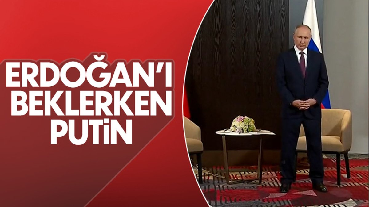 Vladimir Putin'in Cumhurbaşkanı Erdoğan'ı beklediği anlar