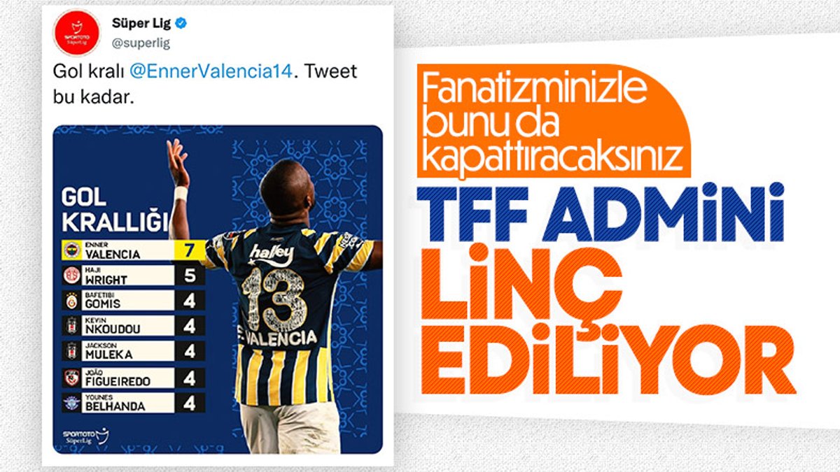 Süper Lig resmi Twitter hesabı linç ediliyor