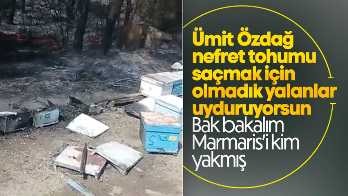 Ümit Özdağ'ın Marmaris'i sığınmacılar yaktı yalanı