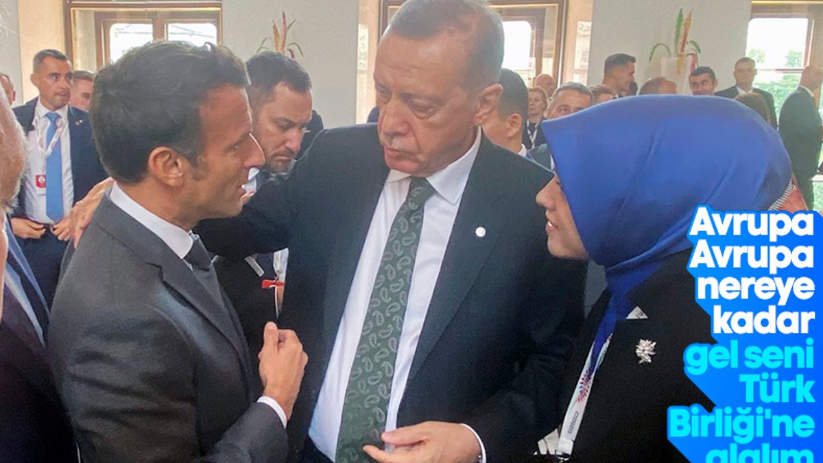 Cumhurbaşkanı Erdoğan, Macron ile ayaküstü sohbet etti