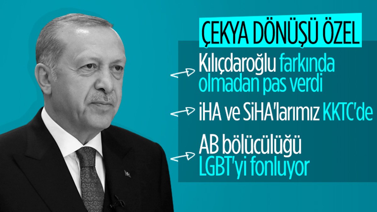 Cumhurbaşkanı Erdoğan Çekya dönüşü soruları yanıtladı