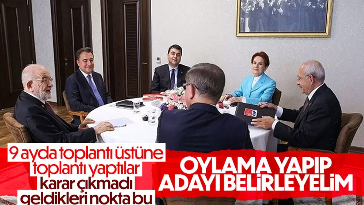6lı masada Cumhurbaşkanlığı adaylığı için oylama yapılacak