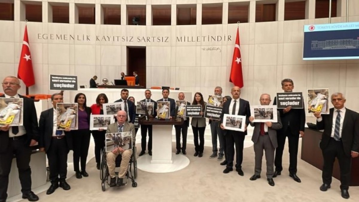 HDP'li vekillerden TBMM'de eylem