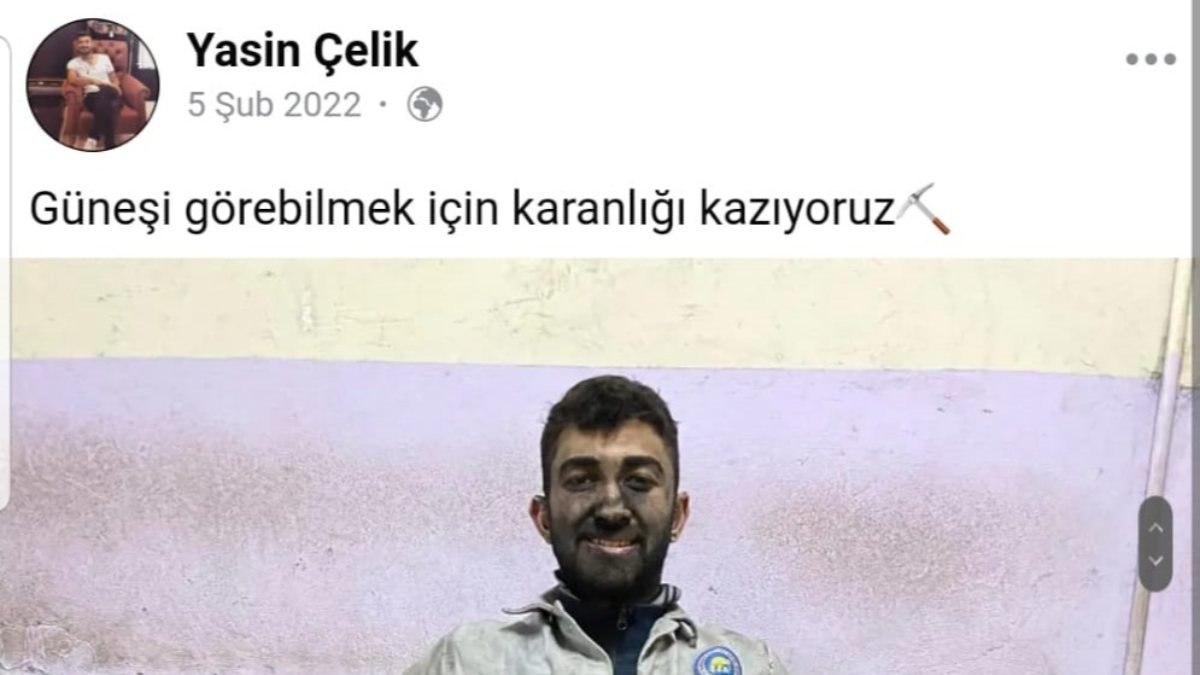 Bartın'daki maden şehidinin paylaşımı yürekleri yaktı