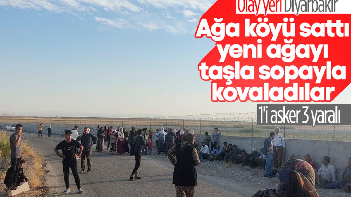 Diyarbakırda ağa köyü sattı ortalık karıştı: 1i asker 3 yaralı