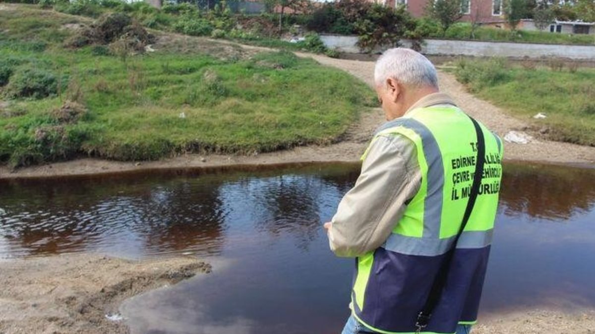 Edirne'de dereyi kirleten firmaya 657 bin lira para cezası kesildi