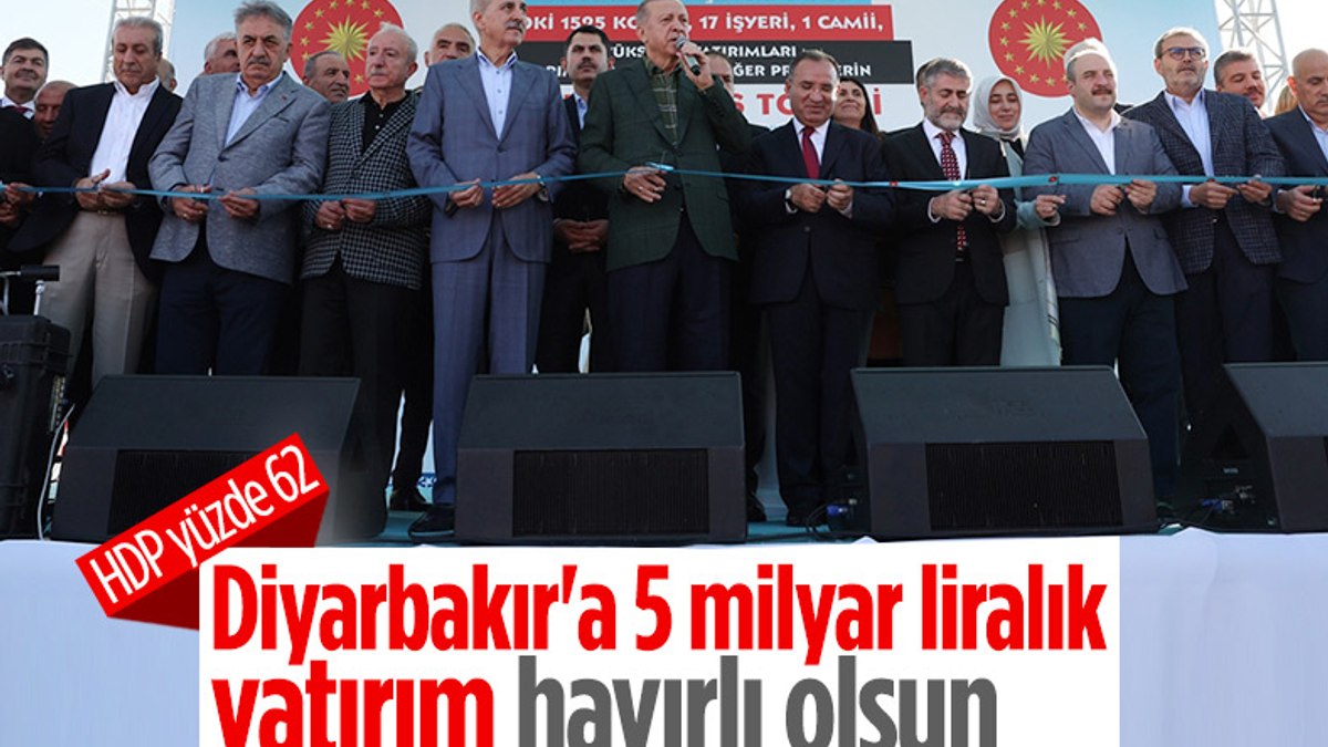Cumhurbaşkanı Erdoğan, Diyarbakırda toplu açılış töreninde konuştu