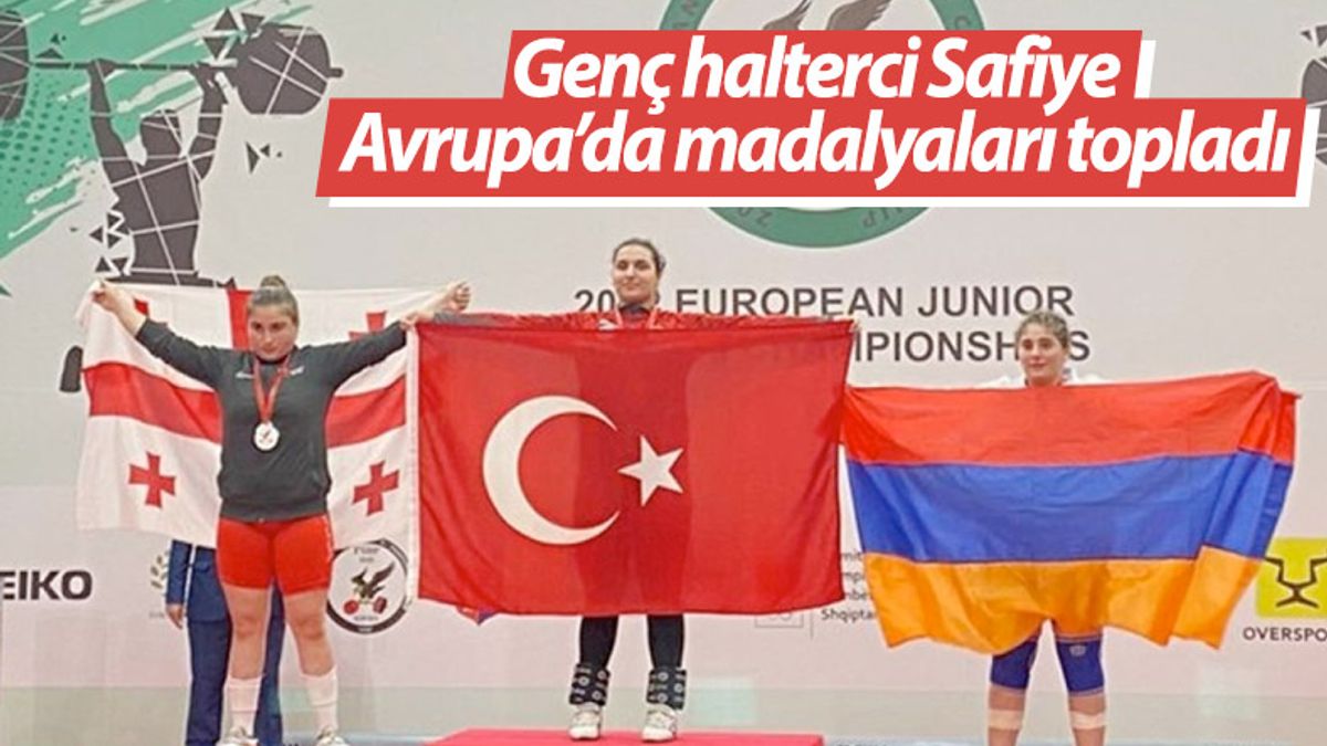 Milli halterci Sara Yenigünden Avrupada 3 altın madalya