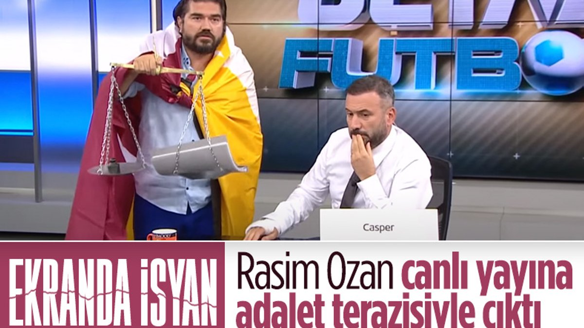 Rasim Ozan Kütahyalı, canlı yayına adalet terazisiyle çıktı