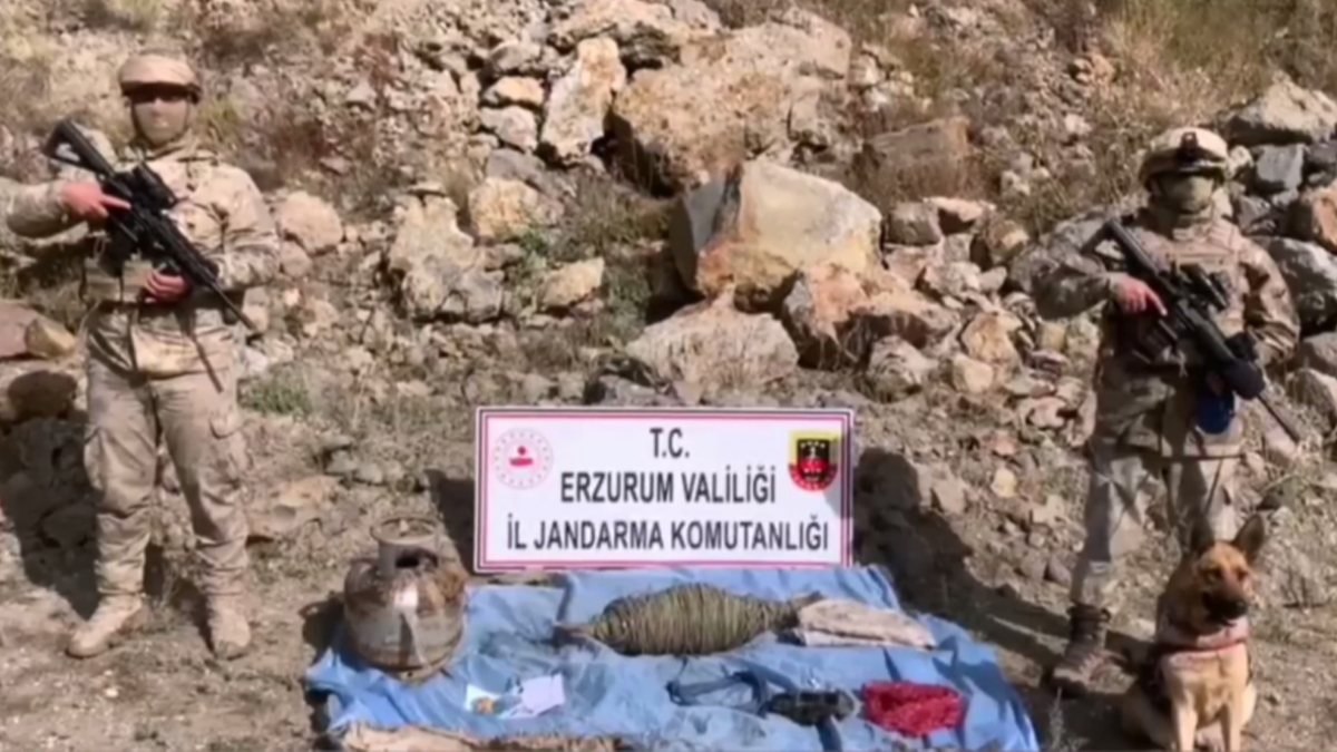 Erzurum'da menfeze tuzaklanan patlayıcı imha edildi