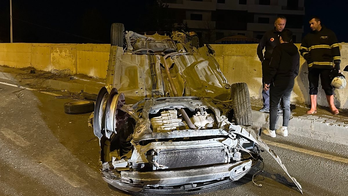 Kastamonu'da taklalar atan araçta, burnu bile kanamadı