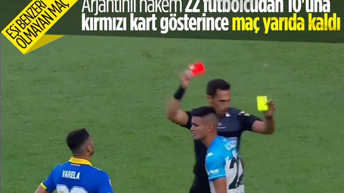 Arjantin'de olaylı final: Hakem 10 kırmızı kart gösterdi