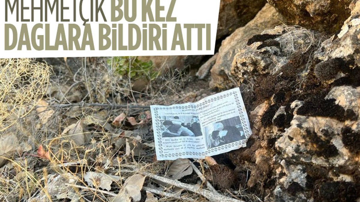 Hakkari'de dağlara PKK'lı teröristler için 'teslim ol' bildirisi dağıtıldı