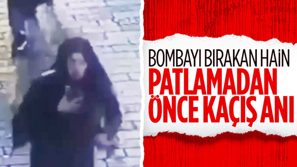 Taksim'de bomba bırakan kadın teröristin kaçış anı kamerada