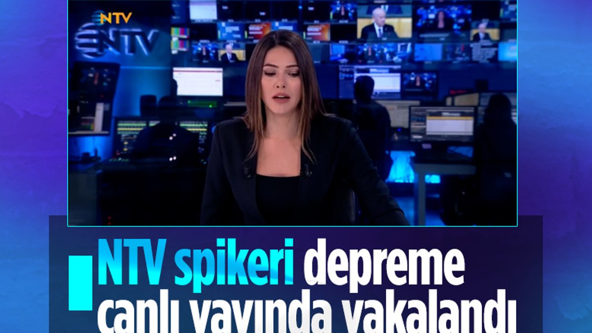 NTV spikeri canlı yayında depreme yakalandı