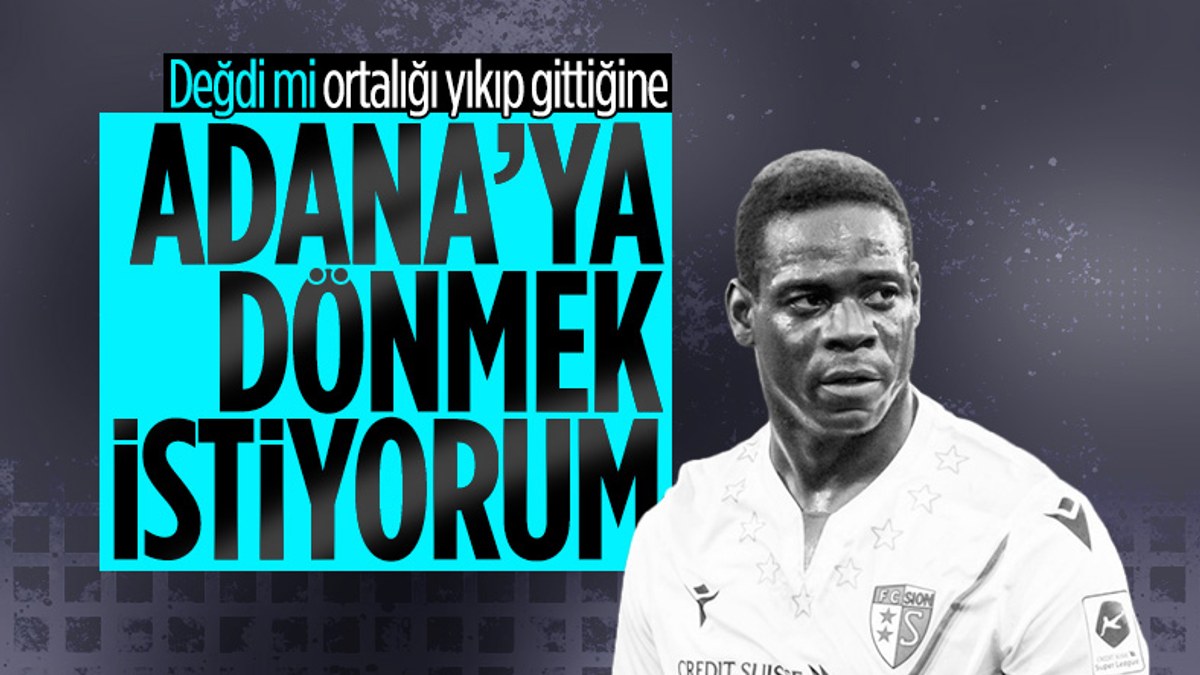 Mario Balotelli yine Adana Demirspor'a haber yolladı