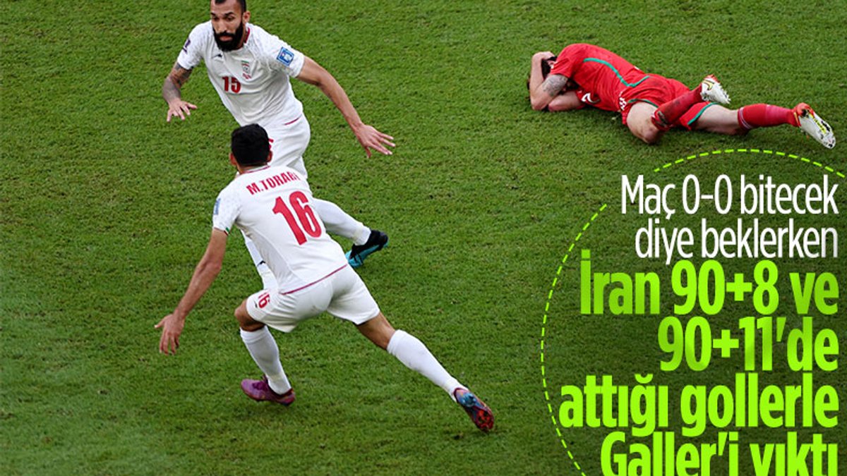 İran, Galler'i son dakikada attığı gollerle mağlup etti